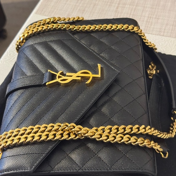 Yves Saint Laurent Paris Caviar leather Envelope bag - Picture 10 of 16